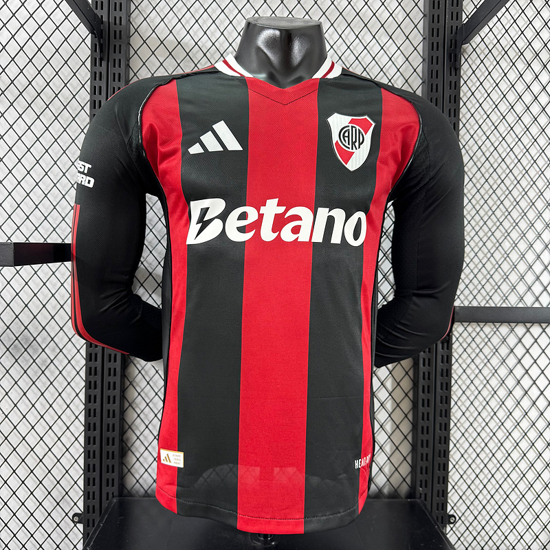 AAA Quality River Plate 25/26 Away Black/Red Long Jersey(Player)